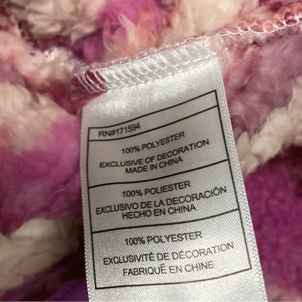 New Billabong Fuzzy Multicolor Zip-Up Jacket, size Medium - Picture 4 of 5